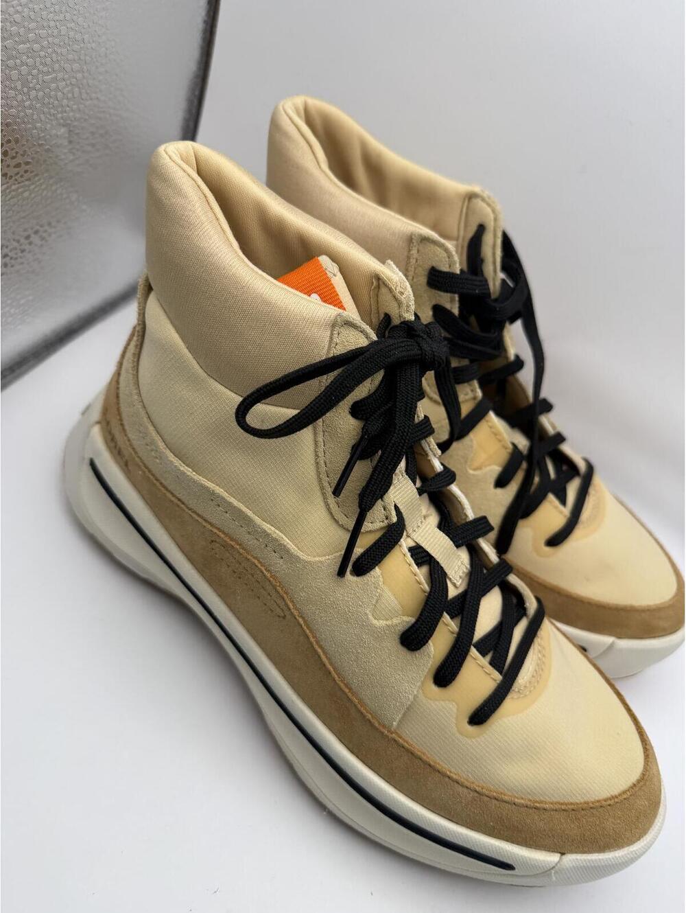 Sorel Beige Brown High-Top Sneakers Size 7 with Black Laces ONA 503 Mid Sneaker - Picture 7 of 11